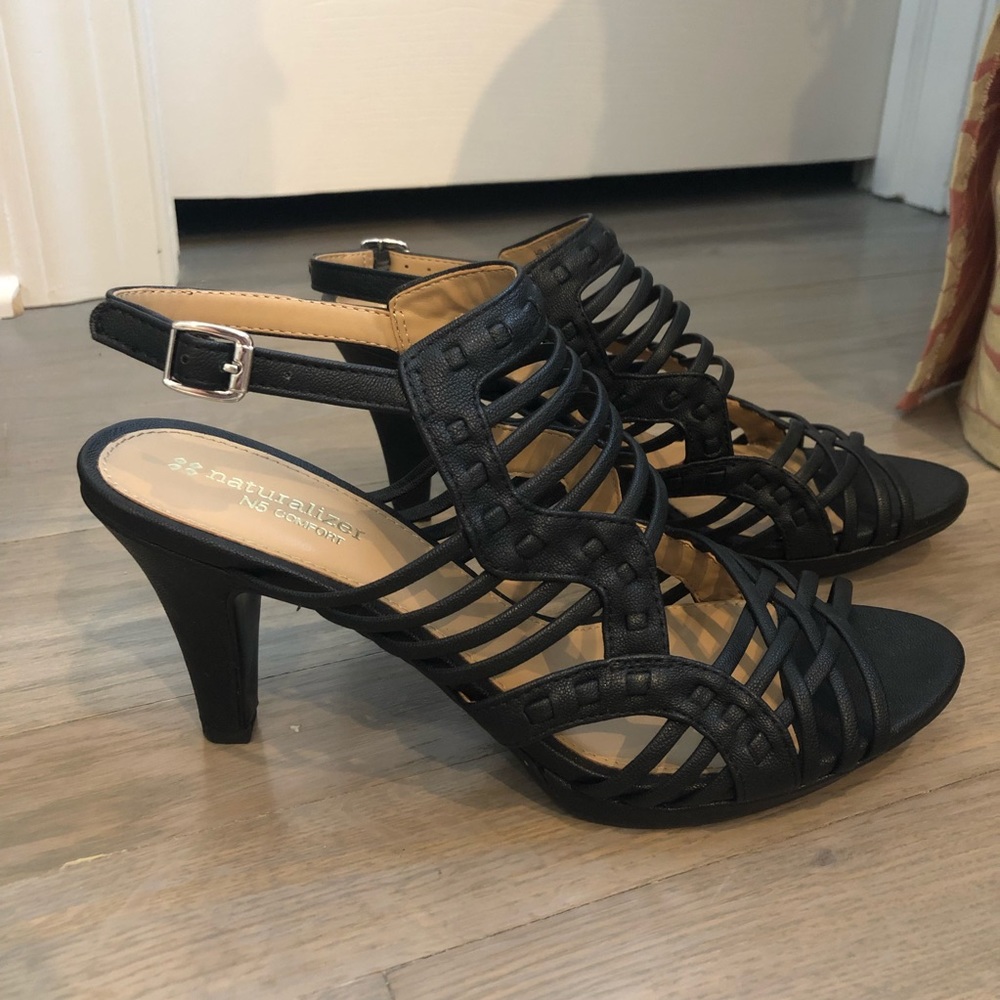 Black Strap Heels